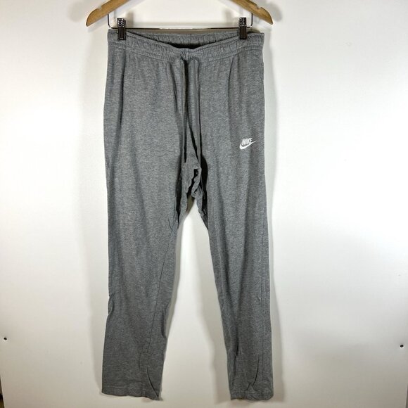 Nike Club Jersey Joggers Pants Trousers Gray Size Large Drawstring Athletic‎ - Picture 1 of 10